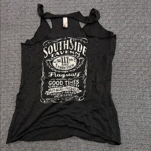 Next Level Apparel Dark Gray Graphic Tank Top